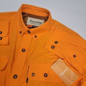 Duck Camp Lightweight Hunting Shirt Long Sleeve Men's Size Medium Blaze Sample